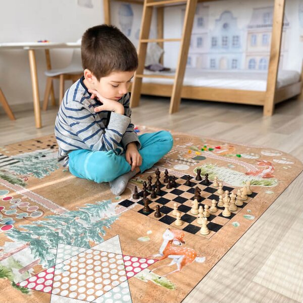 INSPIO dječja plutena prostirka za igru sa šumskim životinjama