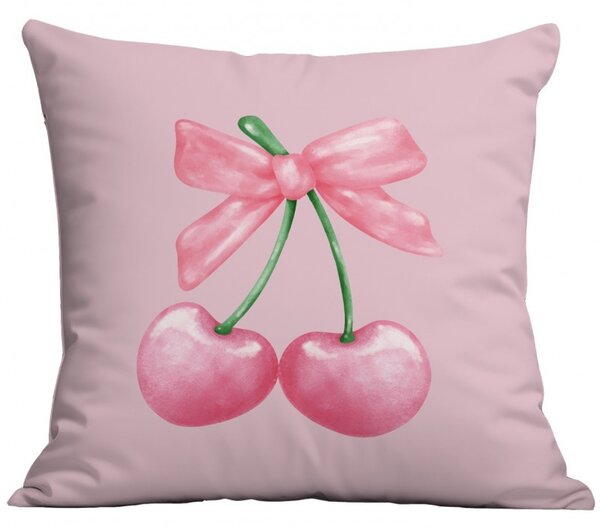 Jastučnica CHERRIES 45x45 cm, ružičasta