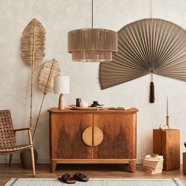 Lampa Viseća APP1836-1CP NATURE BLACK