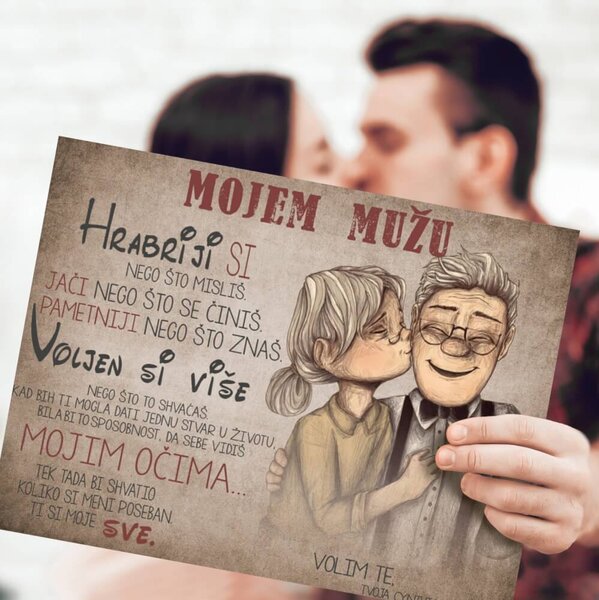 Pokloni za muškarce - Slika s osobnom posvetom za muškarca