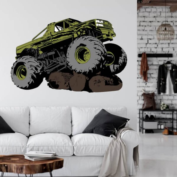 Naljepnica za zid - Čudovišni auto!