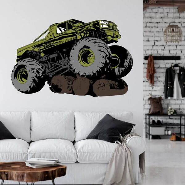 Naljepnica za zid - Čudovišni auto!