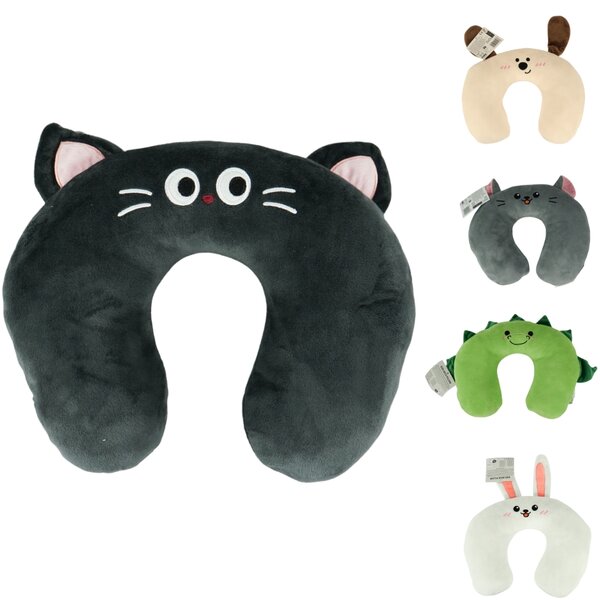 Putni jastučić TRAVEL FRIENDS 33x25 cm plišani - više boja Boja: Zelena