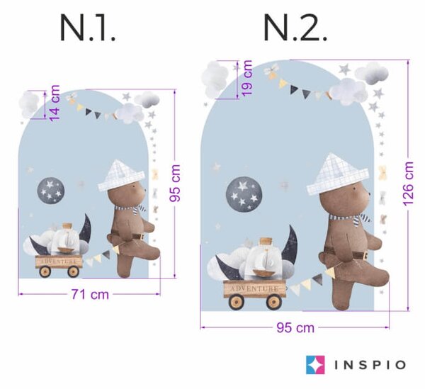 Zidne naljepnice s imenom - Luk s medvjedom
