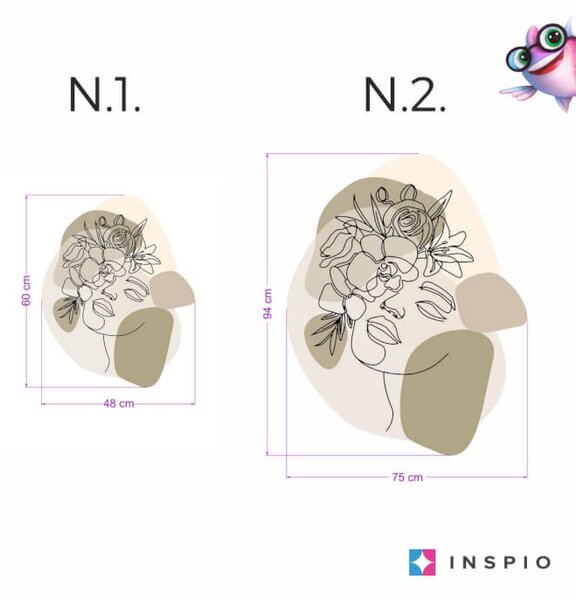 Naljepnice za dnevni boravak - Žena u smeđem dizajnu