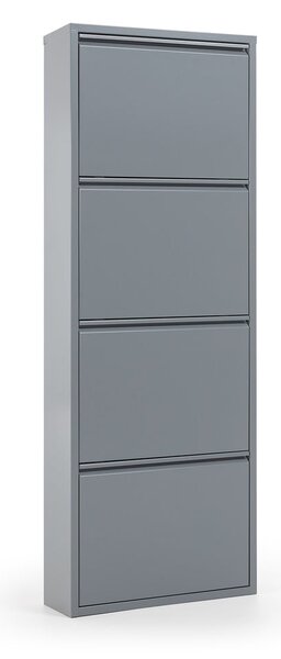 Svijetlo sivi metalni preklopni ormarić za cipele 50x136x15 cm Ode – Kave Home