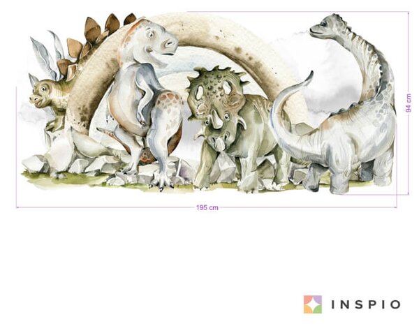 Naljepnica za krevet - Svijet dinosaura
