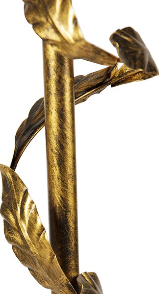 Podna svjetiljka zlatna s narančastim sjenilom i zlatnom unutrašnjosti 50 cm - Linden