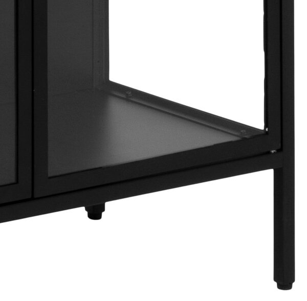 Crna metalna vitrina 80x180 cm Newcastle - Actona