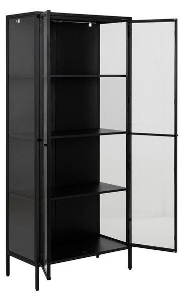 Crna metalna vitrina 80x180 cm Newcastle - Actona