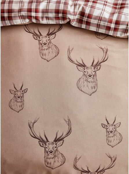 Bež posteljina Catherine Lansfield Stag, 200 x 200 cm