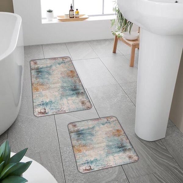 Plave/sive kupaonske prostirke u setu 2 kom 60x100 cm – Mila Home