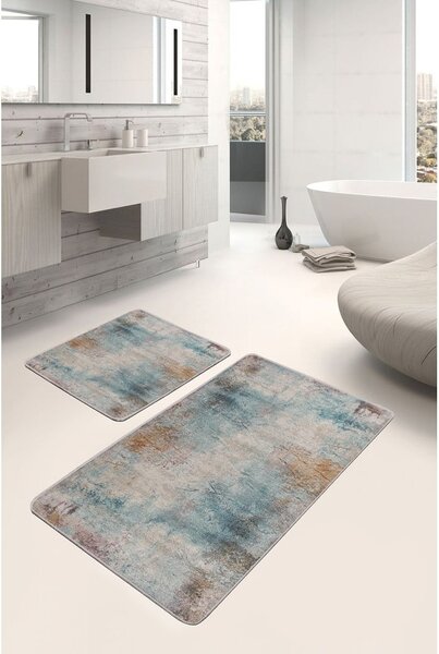Plave/sive kupaonske prostirke u setu 2 kom 60x100 cm – Mila Home
