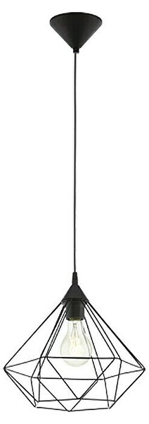 Eglo Tarbes Okrugla viseća svjetiljka (Crne boje, Visina: 110 cm, Promjer: 325 mm)