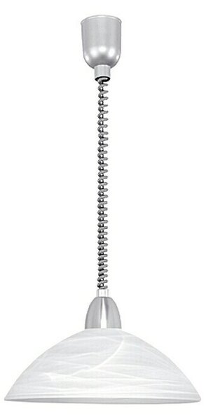 Eglo Okrugla viseća svjetiljka Lord 2 s metalnom rozetom (Promjer: 360 mm, Visina: 110 cm, Bijele boje, Mat nikal)