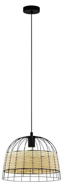 Eglo Anwick Okrugla viseća svjetiljka (40 W, Ø x V: 370 x 1.100 mm, Crne boje, E27)
