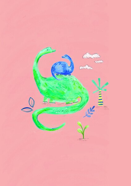 Ilustracija Dino, Laura Irwin, (30 x 40 cm)