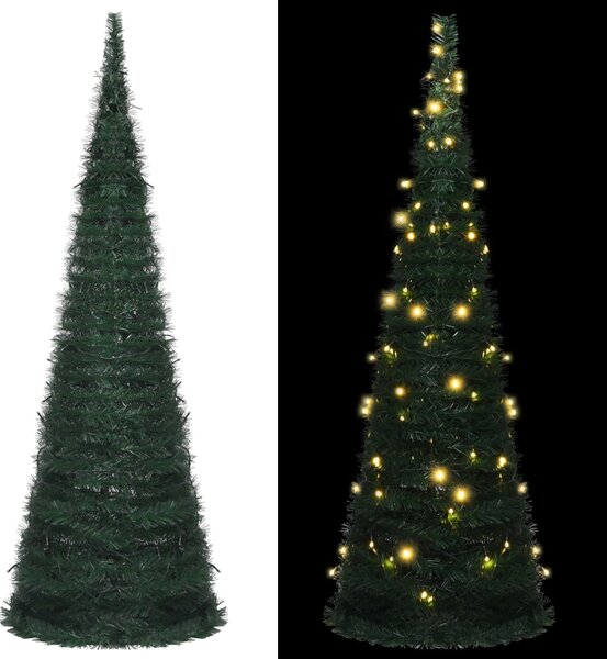 VidaXL Prigodno osvijetljeno umjetno božićno drvce zeleno 180 cm