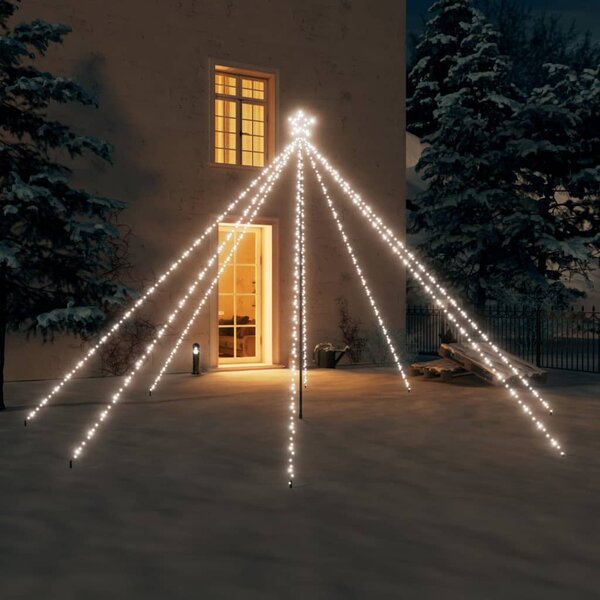 VidaXL Božićno drvce LED s 576 LED žarulja hladno bijelo 3,6 m