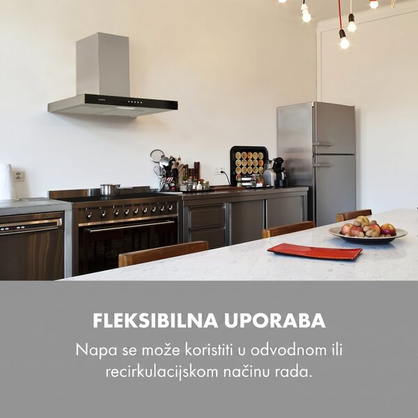 Klarstein Darya, kuhinjska napa, 60 cm, 310 m³/h, nehrđajući čelik, srebrna