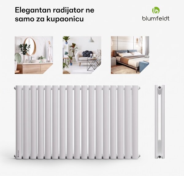 Blumfeldt Tallheo, 100 x 60, radijator, cijevni radijator, 1445 W, topla voda, 1/2