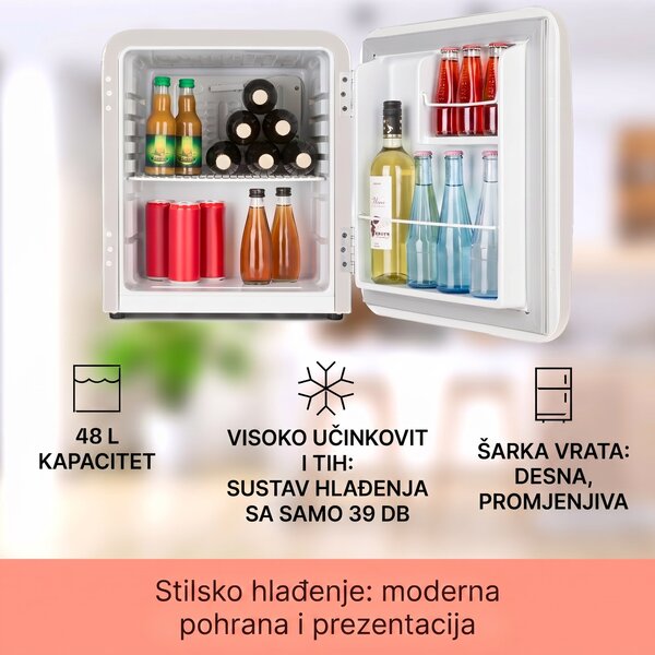 Klarstein Audrey Mini, retro hladnjak, 48 L, 2 etaže, energ. klasa F