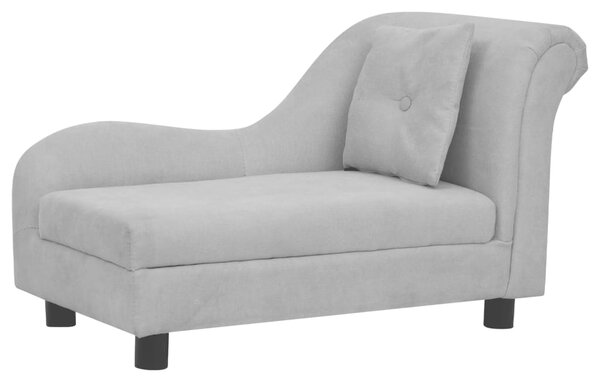 VidaXL Sofa za pse s jastukom siva 83 x 44 x 44 cm plišana