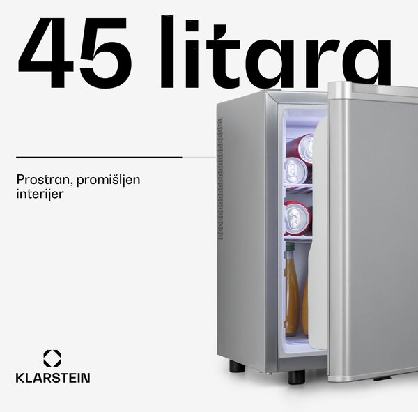 Klarstein Happy Hour 45, mini hladnjak, minibar, hladnjak za piće, 45 litara, 26 dB
