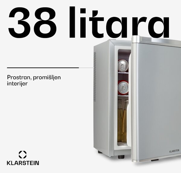 Klarstein Happy Hour 38, mini hladnjak, minibar, hladnjak za piće, 38 litara, 26 dB