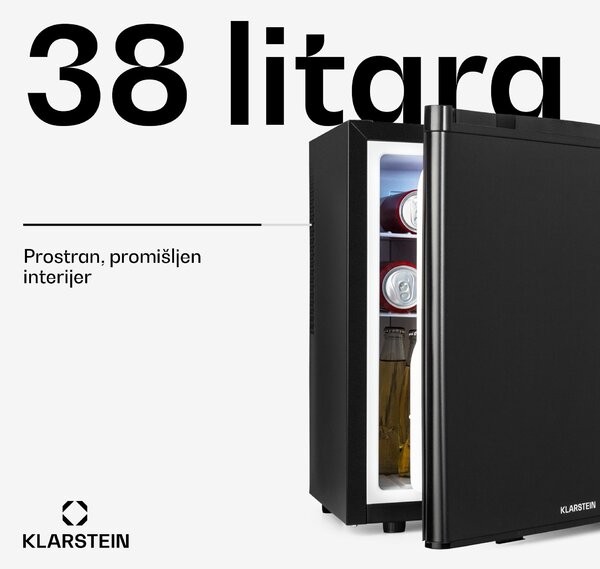 Klarstein Happy Hour 38, mini hladnjak, minibar, hladnjak za piće, 38 litara, 26 dB