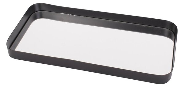 Crni pladanj sa ogledalom PT LIVING Rectangle, širine 20 cm