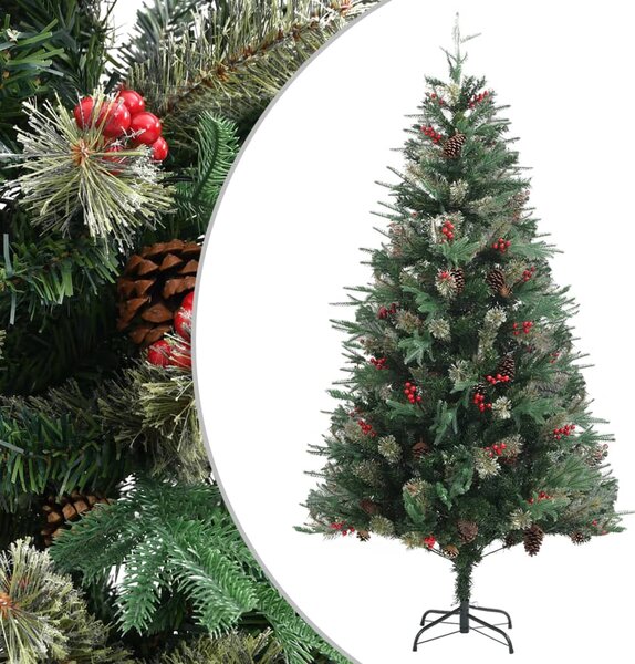 VidaXL Božićno drvce sa šiškama zeleno 195 cm PVC i PE