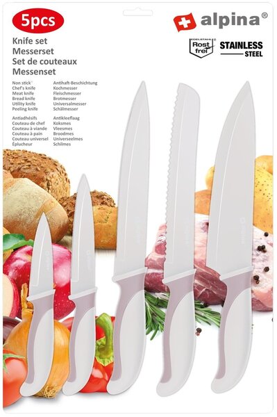 Set od 5 kuhinjskih noževa od nehrđajućeg čelika