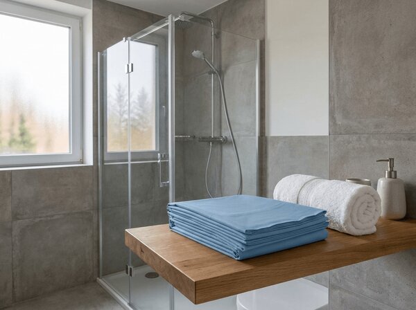 Pamučna plahta STANDARD 140x240 cm, plava