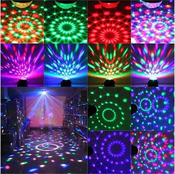Disco led rgb projektor svjetlosni efekt + daljinski upravljač - 2611792