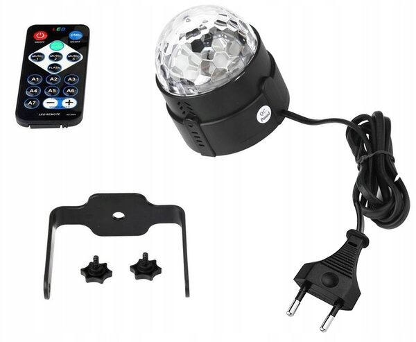 Disco led rgb projektor svjetlosni efekt + daljinski upravljač - 2611792