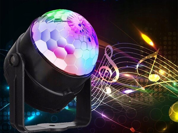 Disco led rgb projektor svjetlosni efekt + daljinski upravljač - 2611792
