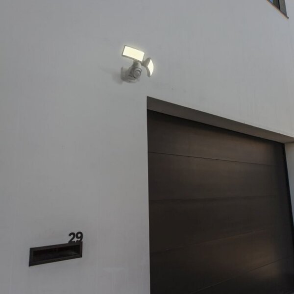 LUTEC ARC LED vanjska zidna svjetiljka s senzorom, bijela, 28 cm, 2 svjetla, IP54, Bijela, Plastika, Zidni kvadrat