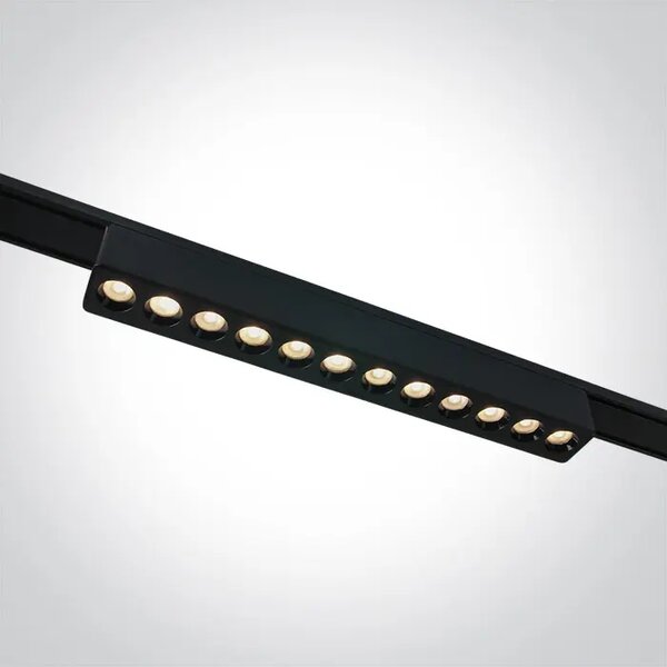CRNA LINEARNA LED SVJETILJKA ZA FLAT MAGNETNE ŠINE 12W CCT 48V IP20 DM43102FB/B/V