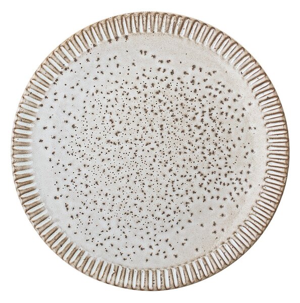 Sivo-bijeli keramički tanjur Bloomingville Thea, ø 20 cm