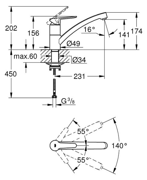 Slavina za sudoper Grohe Start Eco OHM