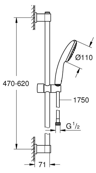 Set za tuš Grohe Vitalio Start 110 I