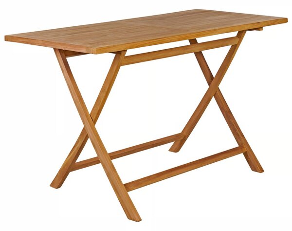 Sklopivi vrtni stol Bari od tikovine 125 x 60 x 75 cm