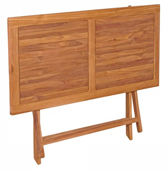 Sklopivi vrtni stol Bari od tikovine 125 x 60 x 75 cm