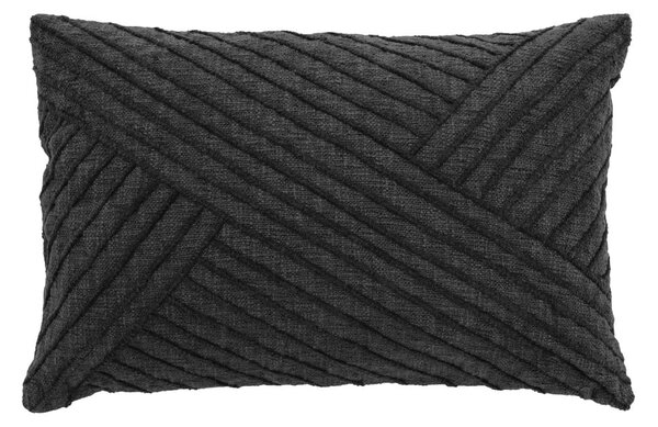Tamno sivi pamučni jastuk Södahl Diagonal, 40 x 60 cm