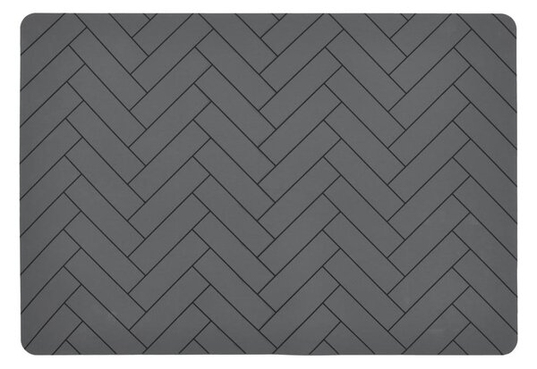 Sivi silikonski podmetač Södahl Tiles, 33 x 48 cm