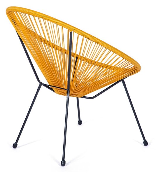 Žuta metalna/plastična vrtna fotelja Avocado Comfort – Bonami Selection