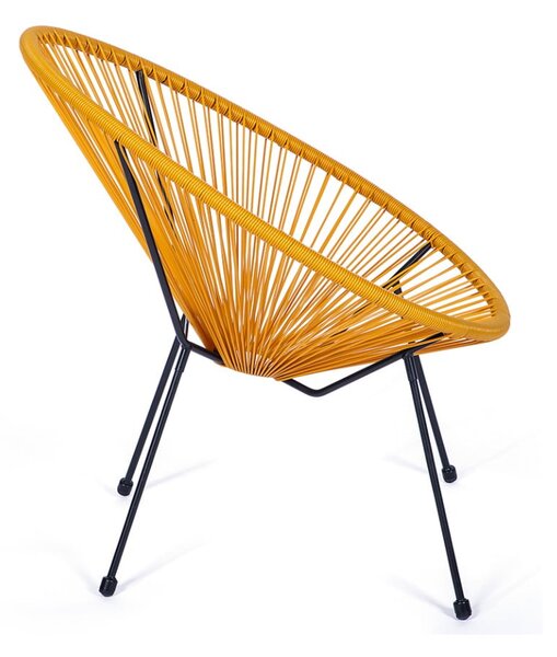 Žuta metalna/plastična vrtna fotelja Avocado Comfort – Bonami Selection