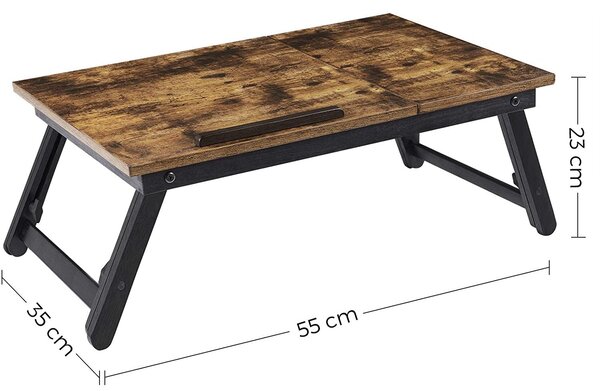 Stol za prijenosno računalo, poslužavnik za doručak 55 x 35 x 23 cm | SONGMICS