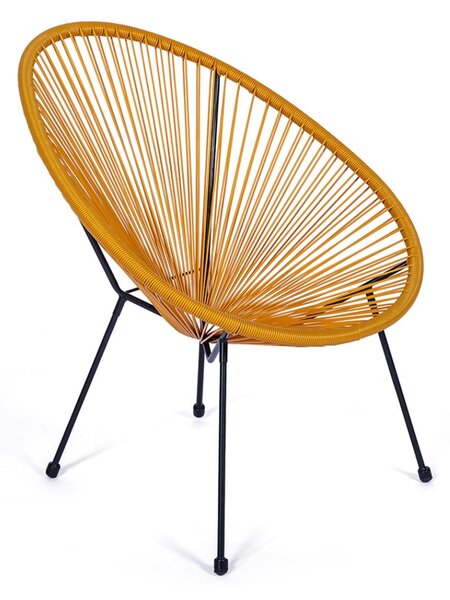 Žuta metalna/plastična vrtna fotelja Avocado Comfort – Bonami Selection